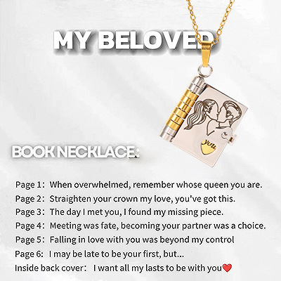 Book Necklace for Granddaughter