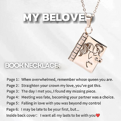 Book Necklace for Granddaughter