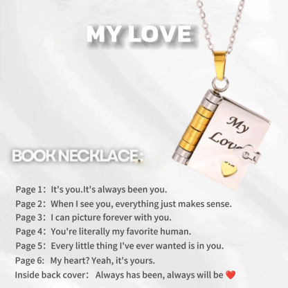 Book Necklace for Granddaughter