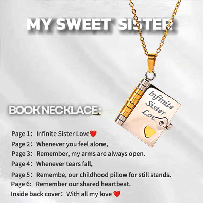 Book Necklace for Granddaughter