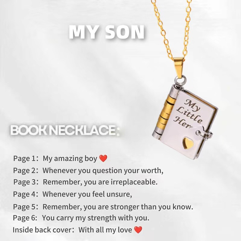 Book Necklace for Granddaughter