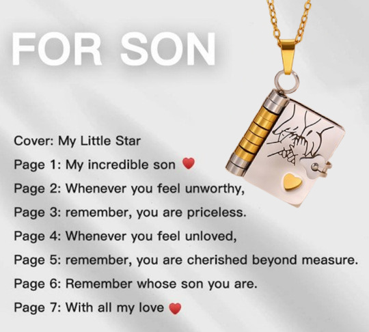 Book Necklace for Granddaughter