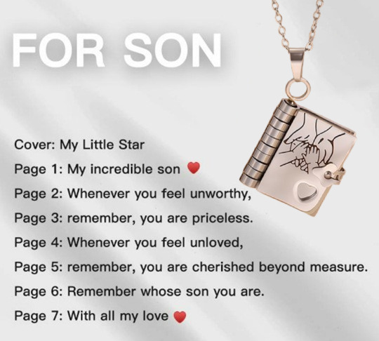 Book Necklace for Granddaughter