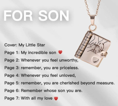 Book Necklace for Granddaughter