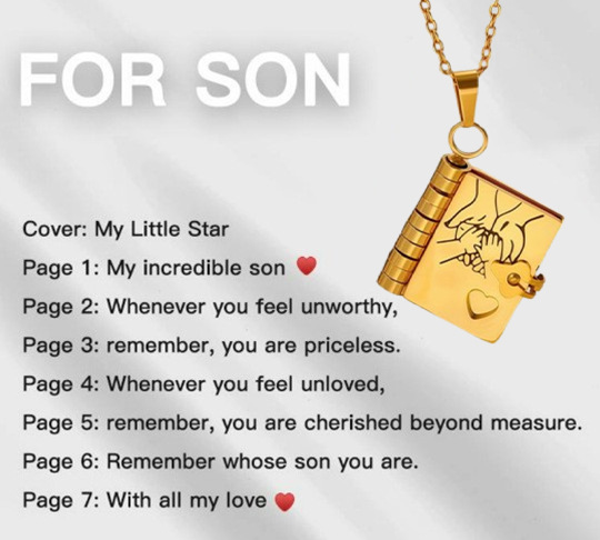 Book Necklace for Granddaughter