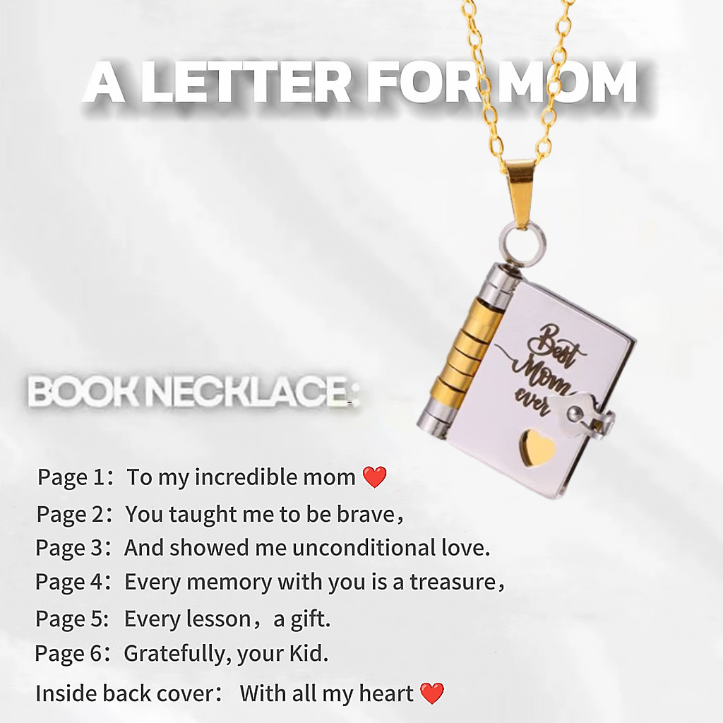 Book Necklace for Granddaughter
