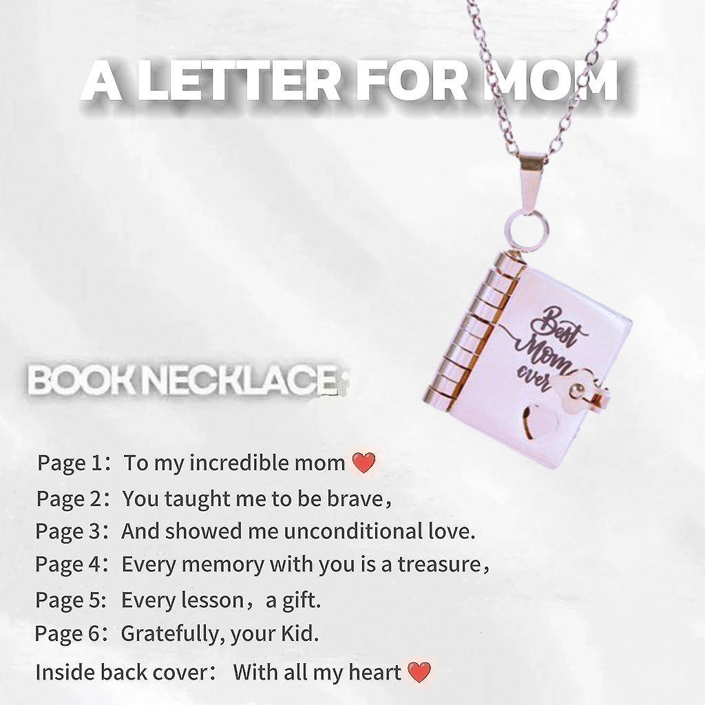 Book Necklace for Granddaughter