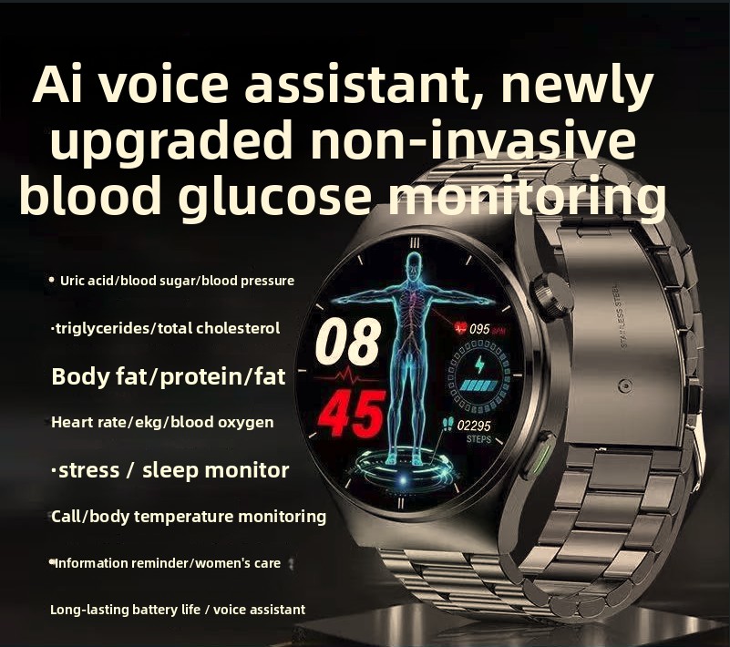 GT8pro smart watch blood sugar blood pressure heart rate multi-function voice assistant sports adult watch