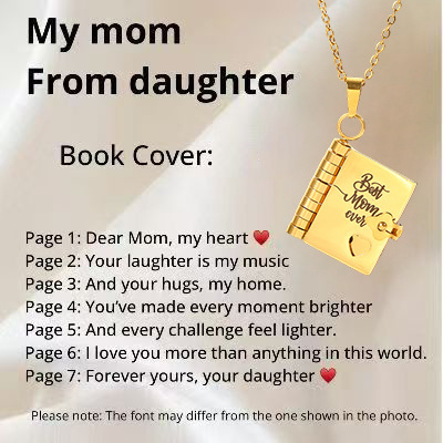 Book Necklace for Granddaughter