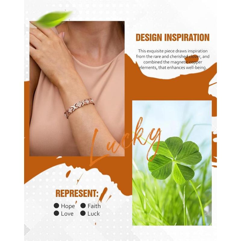 Copper Bracelets for Women Pure Copper Magnetic Bracelet with 3500 Gauss Effective Magnets Trendy Stack Bangle Stretch Bangle