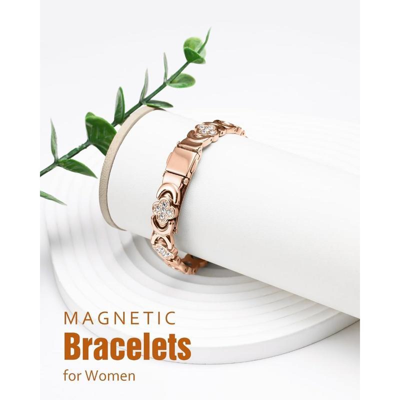 Copper Bracelets for Women Pure Copper Magnetic Bracelet with 3500 Gauss Effective Magnets Trendy Stack Bangle Stretch Bangle