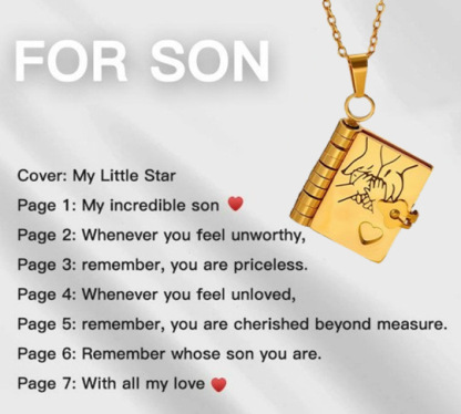 Book Necklace for Granddaughter