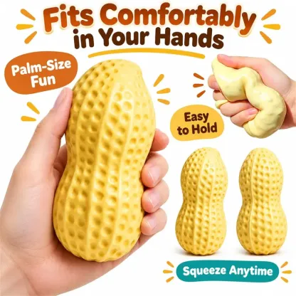 Crunchy Peanut Squishy Toy, Slow-Rising Sensory Fidget