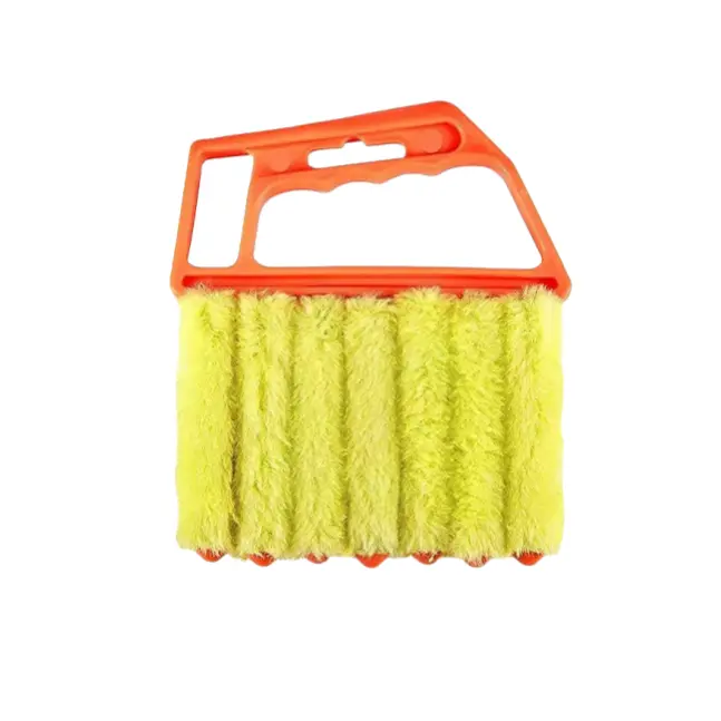 Window Blind Cleaning Brush, Window Blind Cleaner, Air Conditioning Outlet Dust Removal Brush, Hand-held Curtain Brush, Heavy Duty, Home Care Supplies, Yellow Household Items