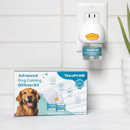 Dog Calming Diffuser - Pheromone Diffuser for Indoor Behavior Support, Anxiety Aid, 60-Day Long-Lasting Refill Kit, Natural Formula