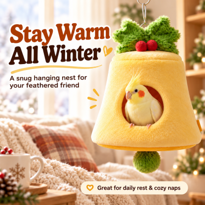 Cozy Hanging Plush Bird Hideaway for Small Birds