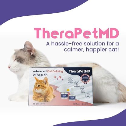 Cat Calming Diffuser Pheromone Kit - Multi-Cat Anxiety Relief Stress Insert 700 Square Feet Coverage Veterinarian Recommended.