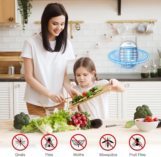 Indoor Bug Killer, Indoor Mosquito Killer, Home Mosquito Killer, Suitable for Babies and Pets, Living Room, Kitchen, Bedroom, Baby Room, Office (2 Pack)