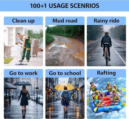 10 Pairs of Rainproof Waterproof Shoe Covers - Disposable Plastic Rain Shoe Covers - Non-Slip Indoor Outdoor Rain Covers for Men and Women - Waterproof Boot Protectors - Clear