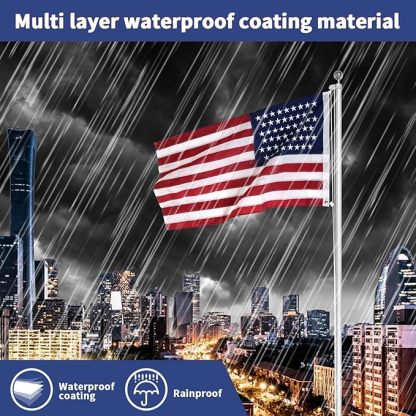 Sturdy American Flag 4x6 ft Outdoor Heavy Duty, 100% Made in the USA American Flag, Colorfast American Flag for Exterior 4x6, Embroidered American Flag, 4 x 6 American Flag, Best High Wind All Weather USA Flag, Indestructible Flag, Destructible American F