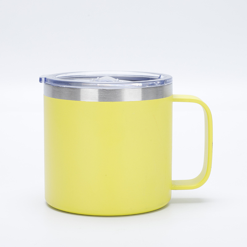14 oz Ceramic Lined Stackable Mug, Vacuum Insulated, Stainless Steel, with MagSlider Lid, Black