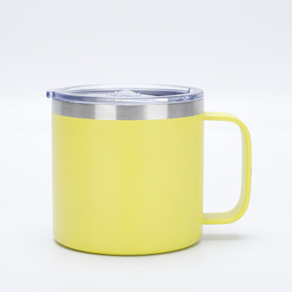 14 oz Ceramic Lined Stackable Mug, Vacuum Insulated, Stainless Steel, with MagSlider Lid, Black