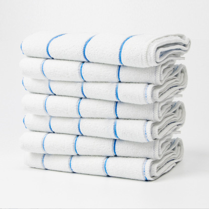 Amazon same striped towel cleaning cloth large size water-absorbing multi-functional household cleaning dust removal large towel