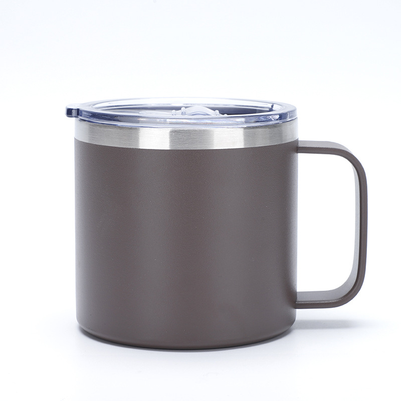 14 oz Ceramic Lined Stackable Mug, Vacuum Insulated, Stainless Steel, with MagSlider Lid, Black