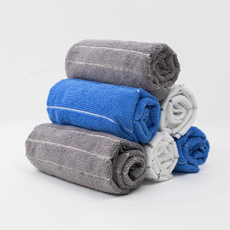 Amazon same striped towel cleaning cloth large size water-absorbing multi-functional household cleaning dust removal large towel