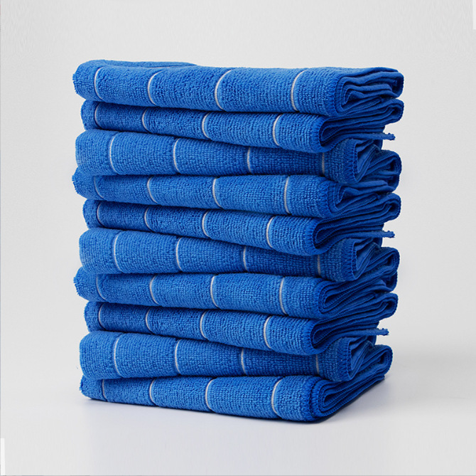 Amazon same striped towel cleaning cloth large size water-absorbing multi-functional household cleaning dust removal large towel