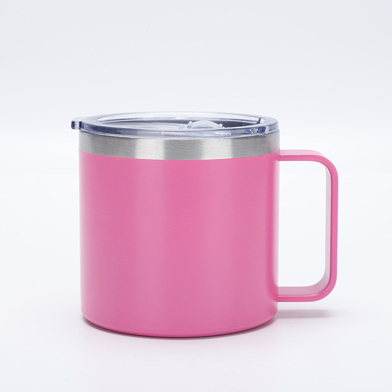 14 oz Ceramic Lined Stackable Mug, Vacuum Insulated, Stainless Steel, with MagSlider Lid, Black