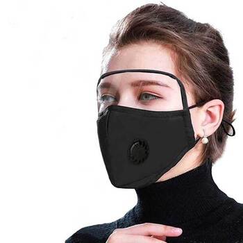 Reuseable Visor Filter Mask with Valve +1 Filter