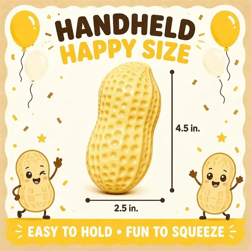 Crunchy Peanut Squishy Toy, Slow-Rising Sensory Fidget