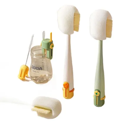 Bottle Cleaner Brush - Chemical-Free Multi-Use Deep Cleaning Brush for All Your Cups, Tumblers, Glassware, No Extra Scrubbers Needed Home Care Dish Tool