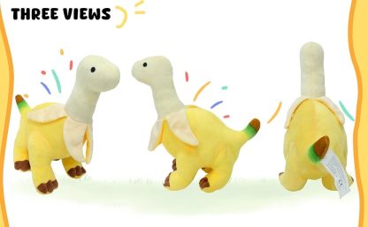 Banana Dinosaur Plush Toy, 12-Inch Stuffed Animal & Room Decor