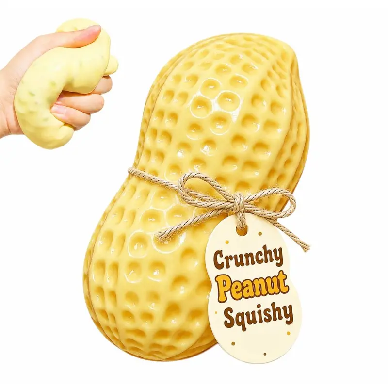 Crunchy Peanut Squishy Toy, Slow-Rising Sensory Fidget