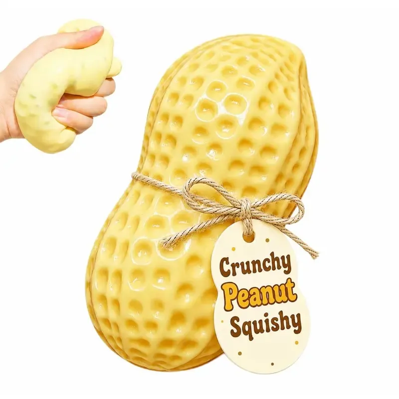 Crunchy Peanut Squishy Toy, Slow-Rising Sensory Fidget