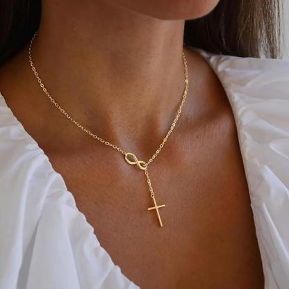 Charm Outdoorfun Cross Choker Necklace for Women, Thick Chunky Paperclip Chain Hip Hop Necklace Unisex Jewelry,Cuban Link Chain for Women Trendy Fashion jewelry gifts