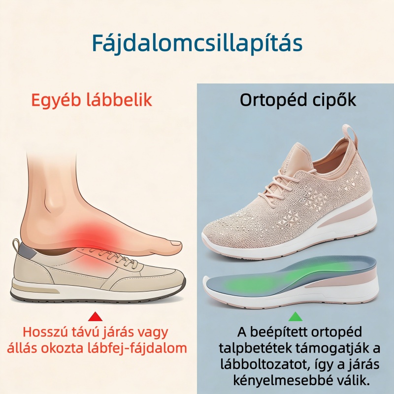 🔥 Ma 50% kedvezmény! Ne maradj le! ⏰ Ergonomikus kialakítású ortopéd cipők - természetes lábboltozat-támasztást biztosítanak 👞 Könnyedén enyhíti a lábfájdalmat