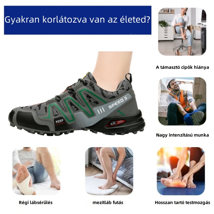 Ergonomikusan tervezett ortopéd cipő hát-, ízületi és lábfájdalmakra - unisex