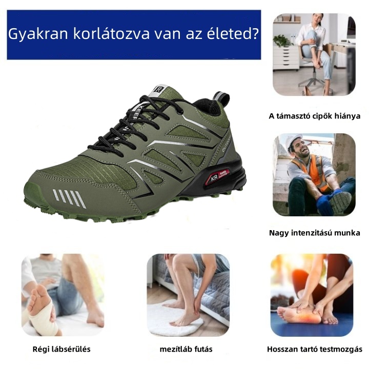 Ergonomikus kialakítású ortopéd cipő hát-, ízületi és lábfájdalmakra - Uniszex