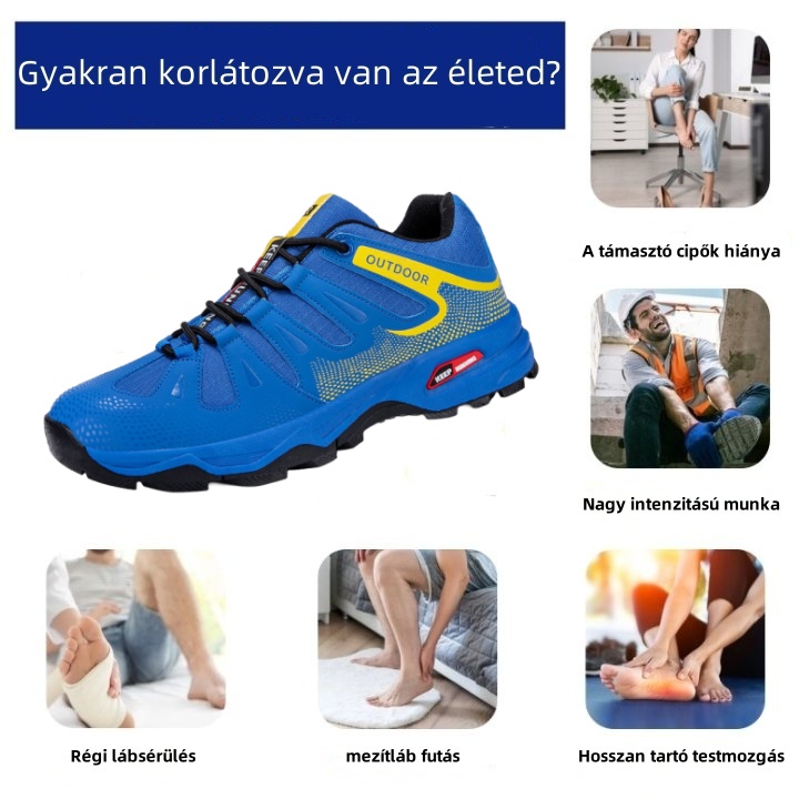 Ergonomikusan tervezett ortopéd cipő hát-, ízületi és lábfájdalmakra - minden férfi számára alkalmas