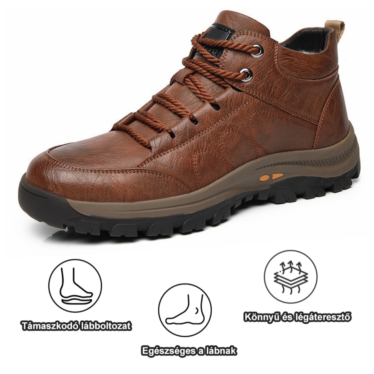 Baralen® bőr ortopéd cipő | Ergonomikus kialakításának köszönhetően enyhíti a hát-, láb- és lábfej fájdalmát, és kivételes kényelmet biztosít (kézzel készített).