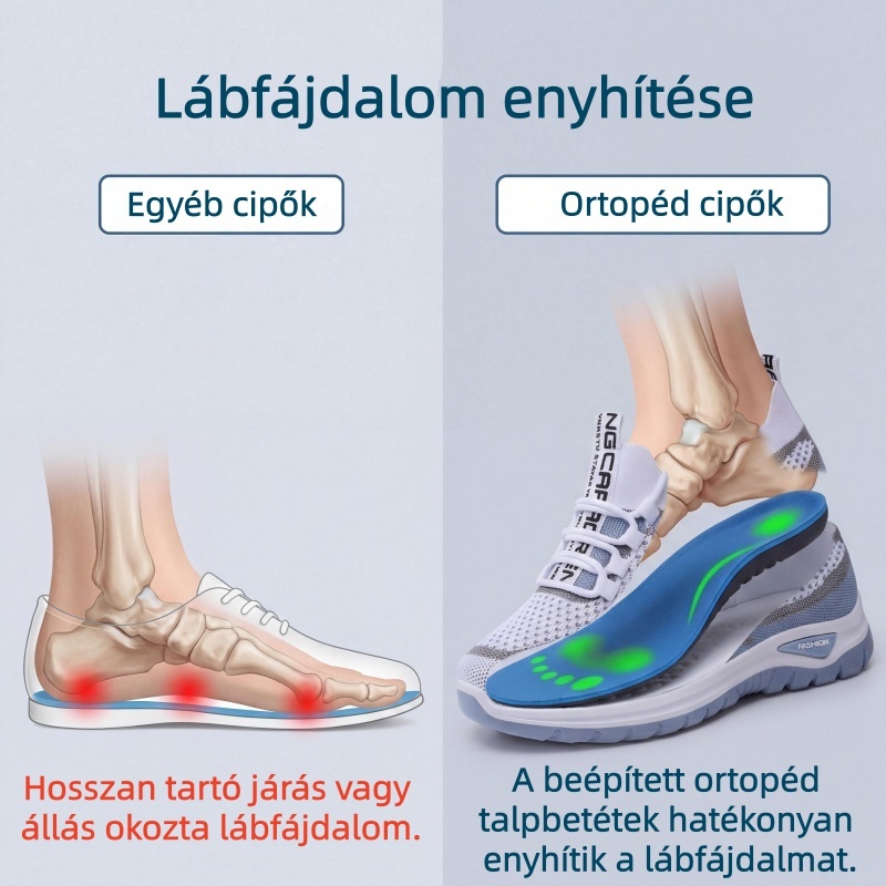 🔥 50% kedvezmény ma csak! Ne maradj le! ⏰Ergonomikusan tervezett ortopéd cipő – természetes lábboltozat-támasztással 👞Könnyen enyhíti a lábfájdalmat