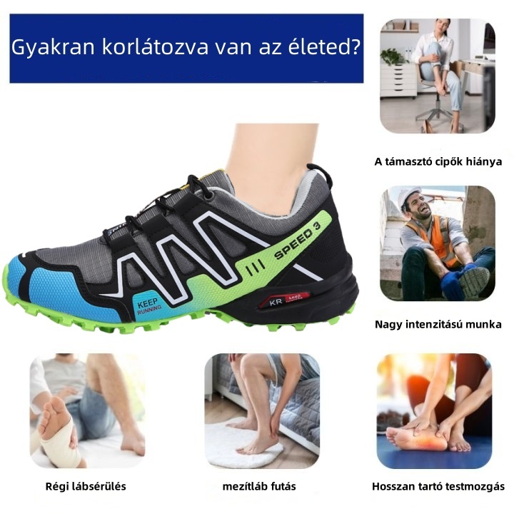 Ergonomikusan tervezett ortopéd cipő hát-, ízületi és lábfájdalmakra - unisex
