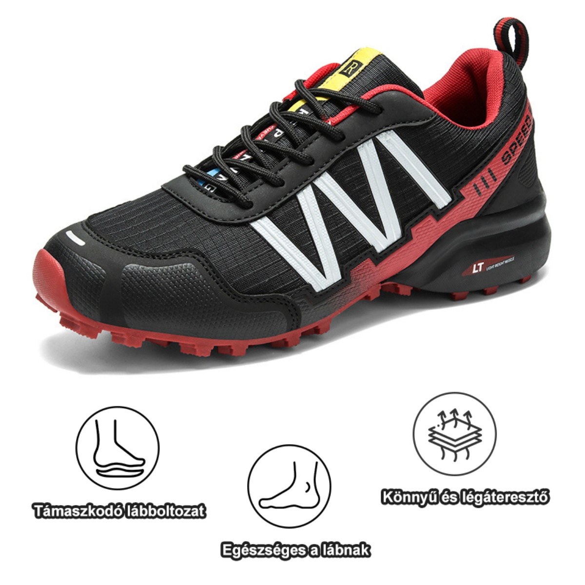 Ergonomikusan tervezett ortopéd cipő hát-, ízületi és lábfájdalmakra - unisex