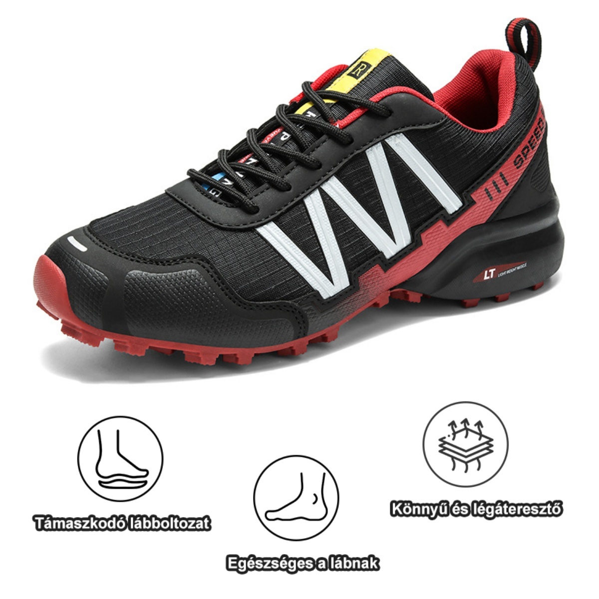 Ergonomikusan tervezett ortopéd cipő hát-, ízületi és lábfájdalmakra - unisex