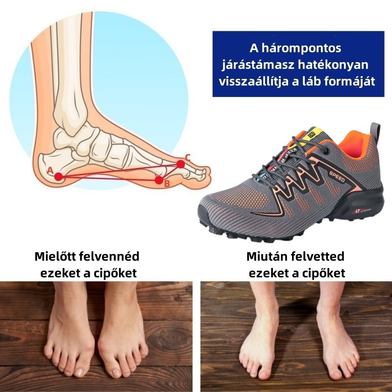 Ergonomikusan tervezett ortopéd cipő hát-, ízületi és lábfájdalmakra - minden férfi számára alkalmas
