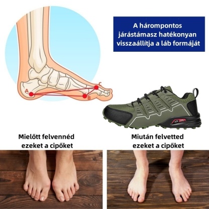 Ergonomikus kialakítású ortopéd cipő hát-, ízületi és lábfájdalmakra - Uniszex