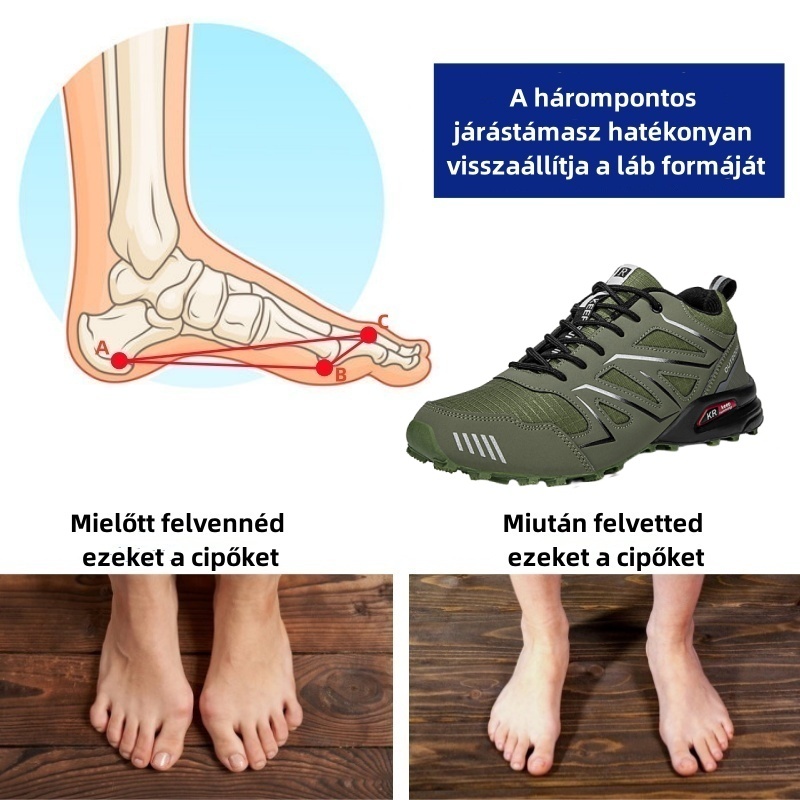 Ergonomikus kialakítású ortopéd cipő hát-, ízületi és lábfájdalmakra - Uniszex